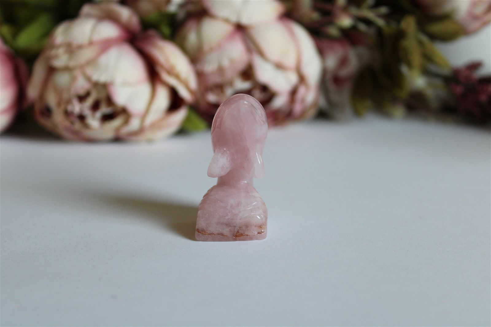 Dauphin en quartz rose - Aurore Lune 