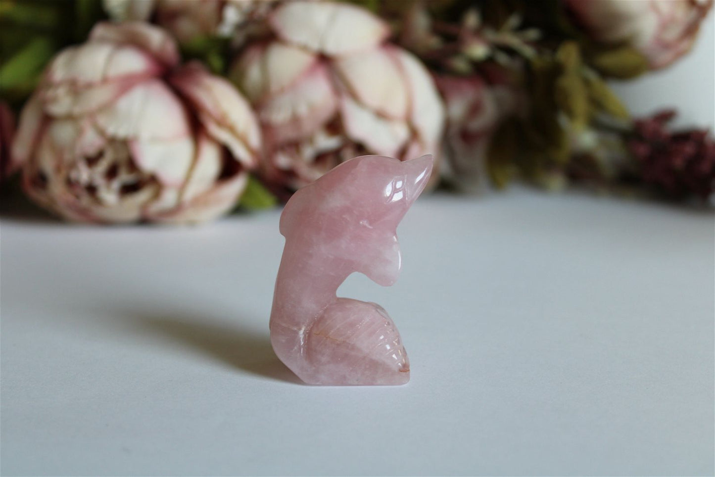 Dauphin en quartz rose - Aurore Lune 