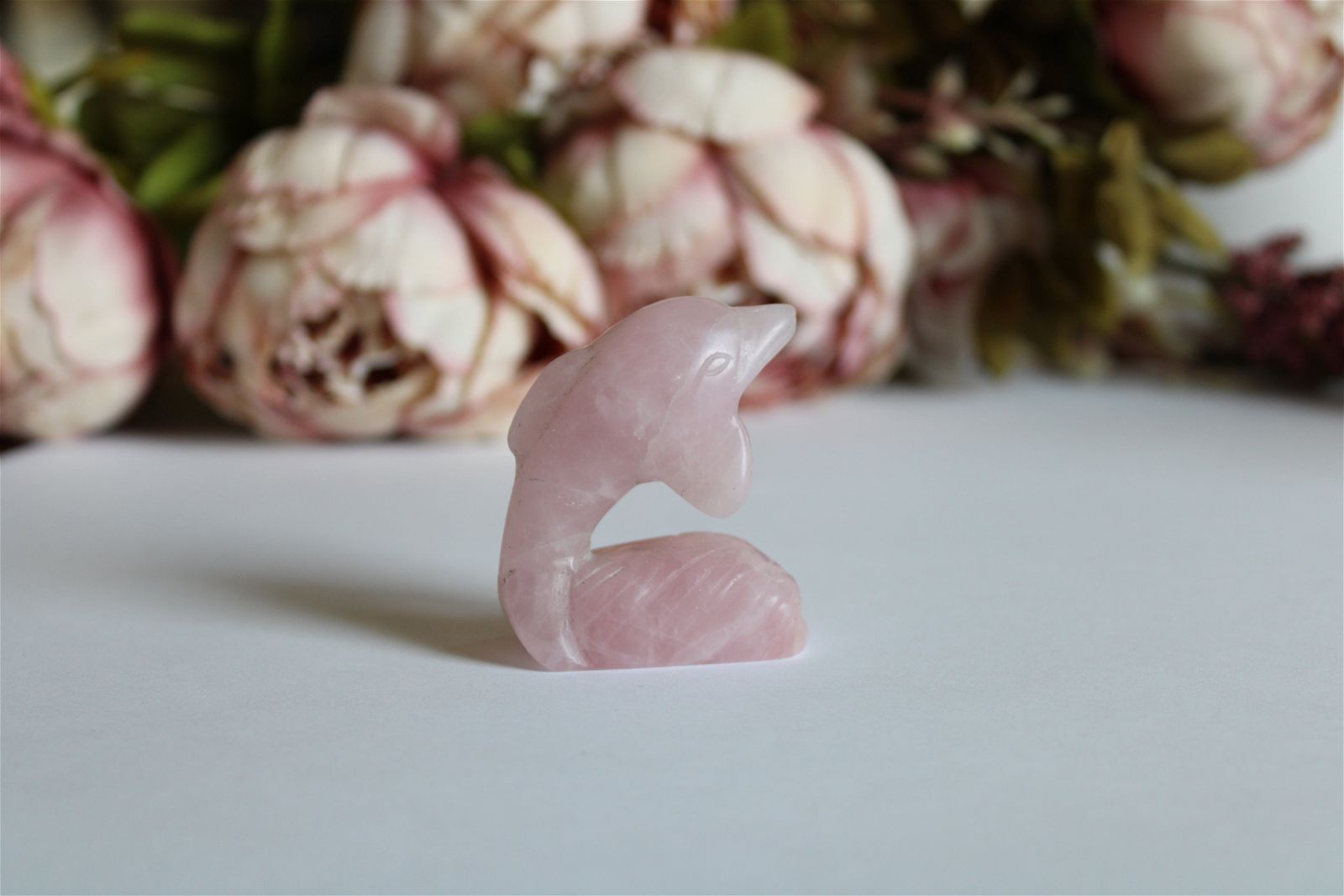 Dauphin en quartz rose - Aurore Lune 