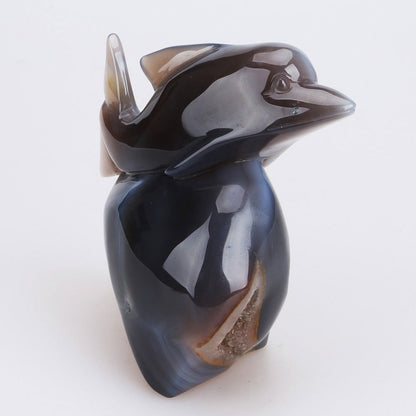 Dauphin sculpté dans l'agate - Aurore Lune 