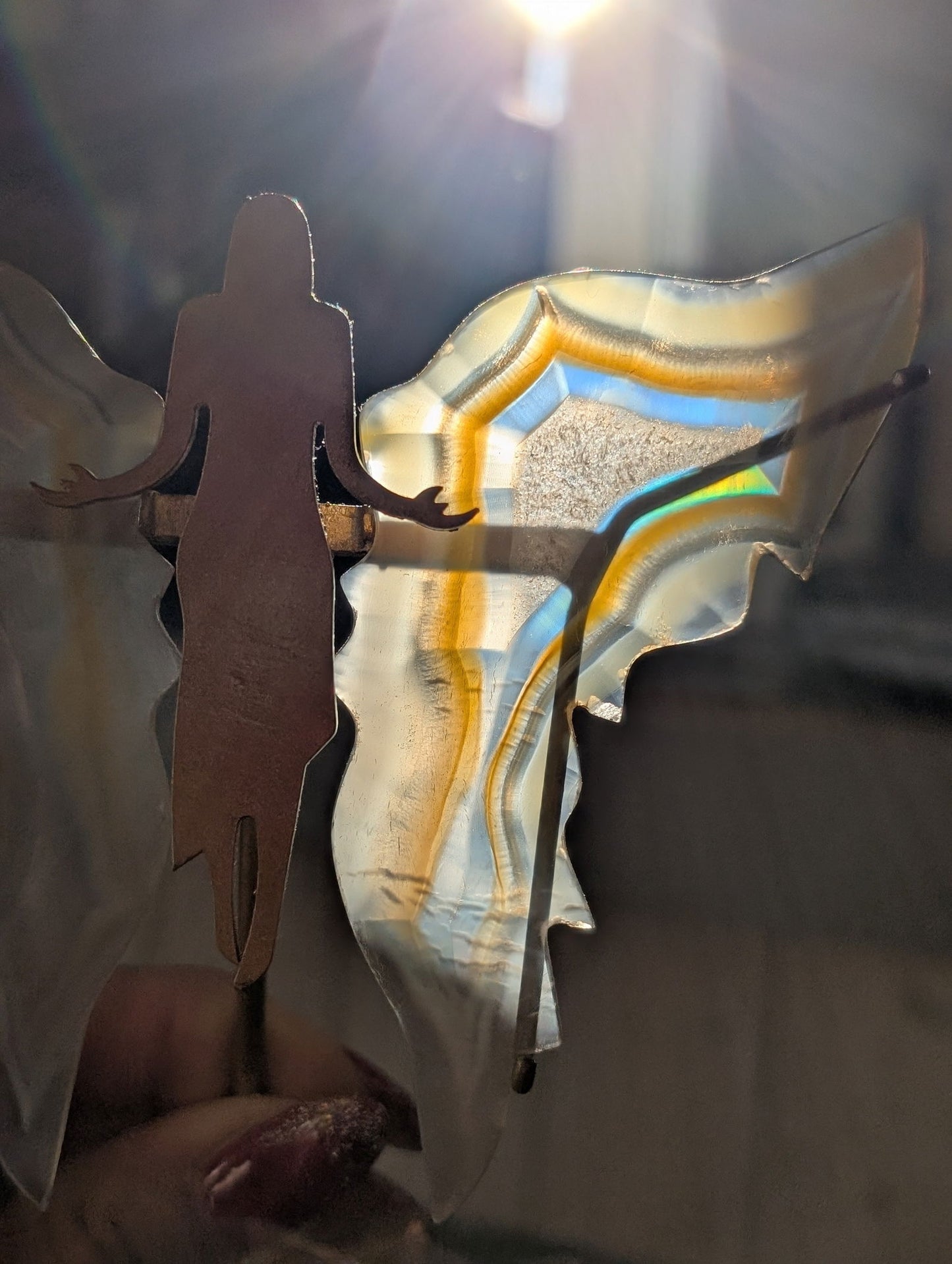 Fée ange iris arc en ciel ou agate iris - Aurore Lune 