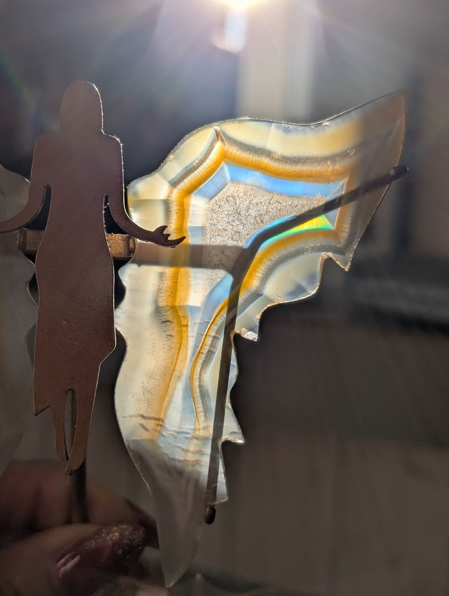 Fée ange iris arc en ciel ou agate iris - Aurore Lune 