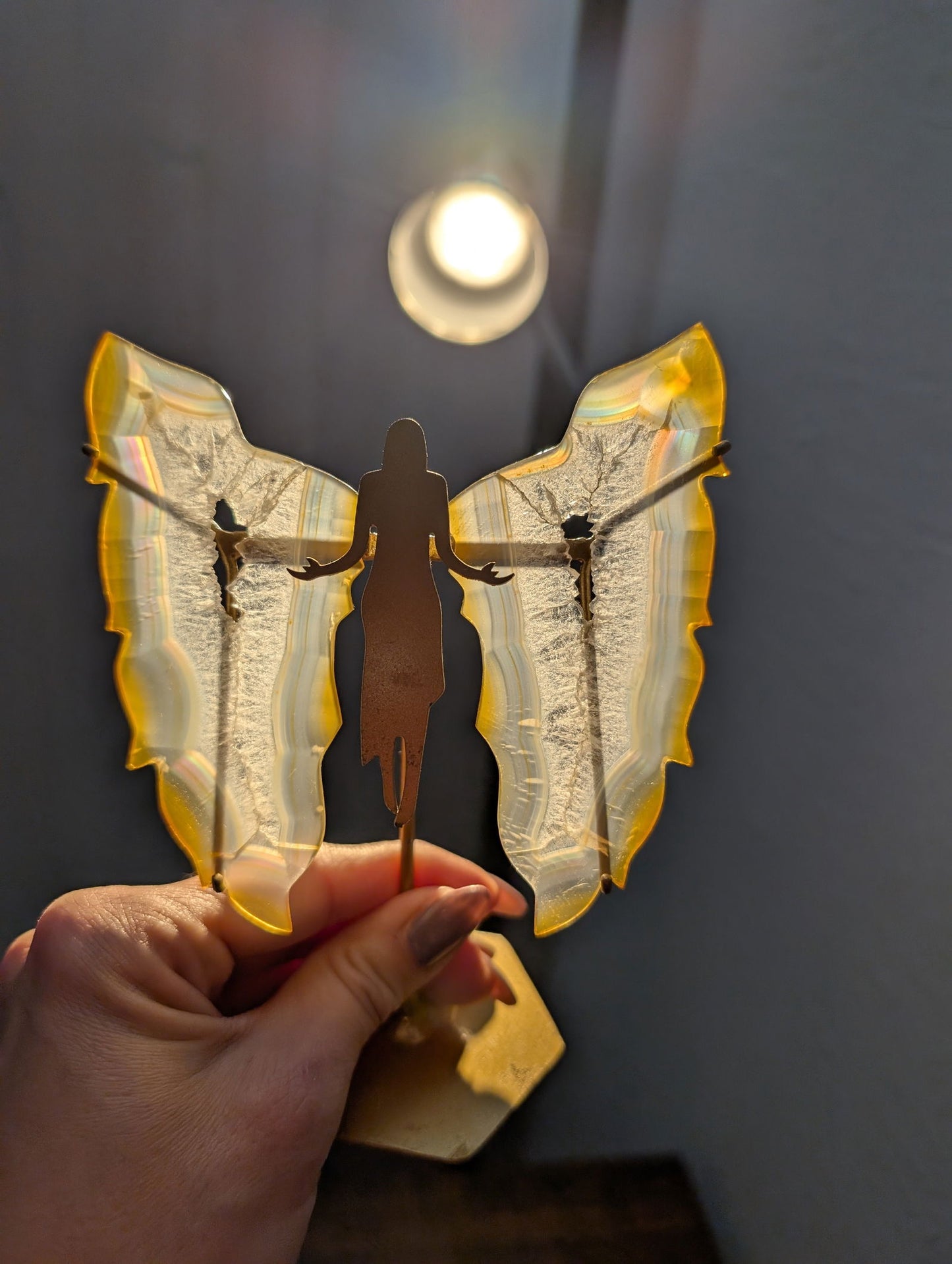 Fée ange iris arc en ciel ou agate iris - Aurore Lune 