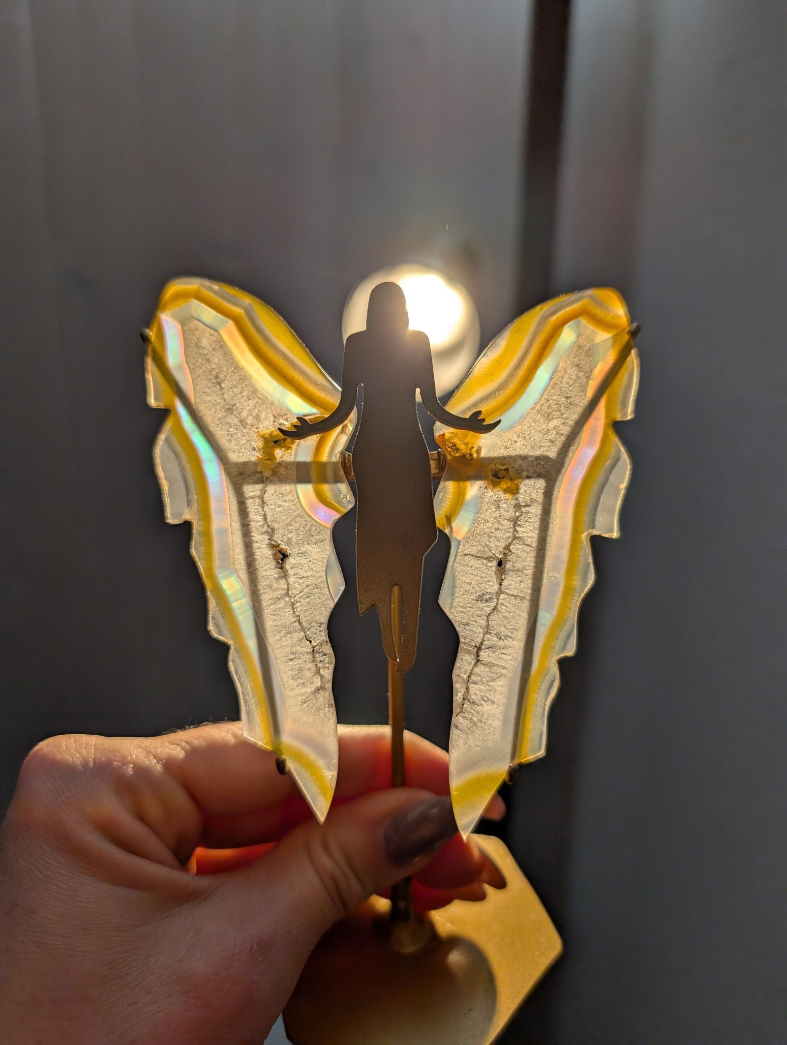 Fée ange iris arc en ciel ou agate iris - Aurore Lune 