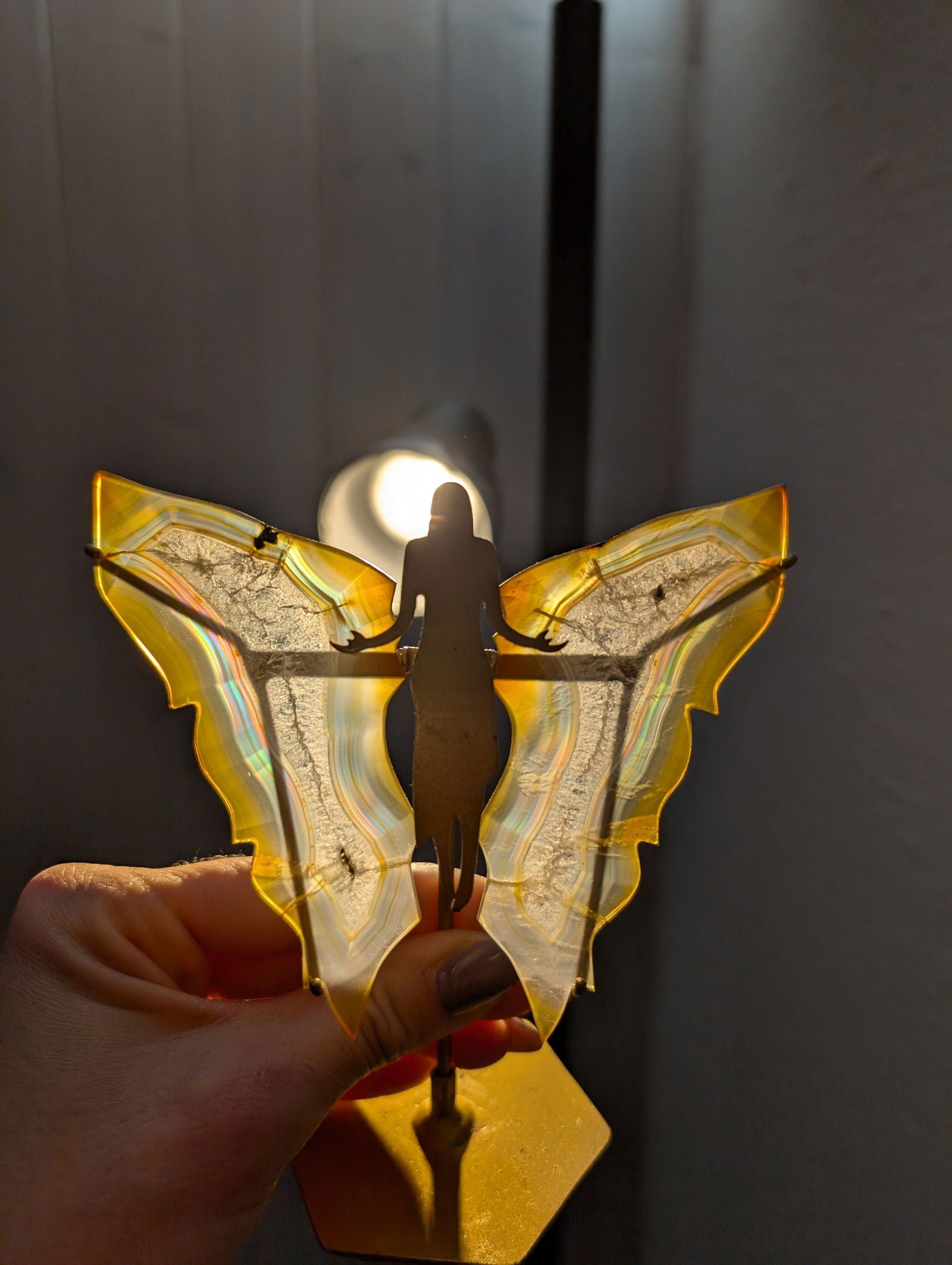 Fée ange iris arc en ciel ou agate iris - Aurore Lune 
