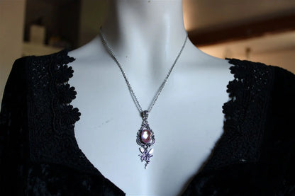 Fée des clématites - collier fantaisie - Aurore Lune 