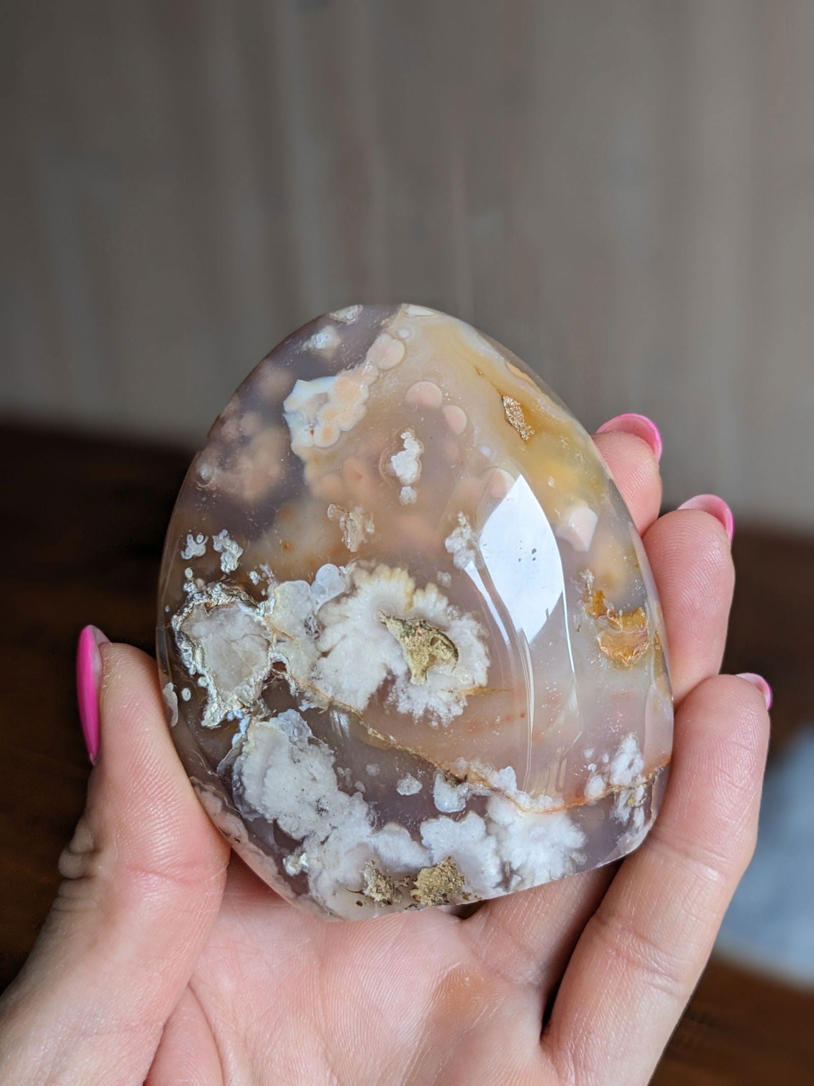 Forme libre agate sakura - Aurore Lune 