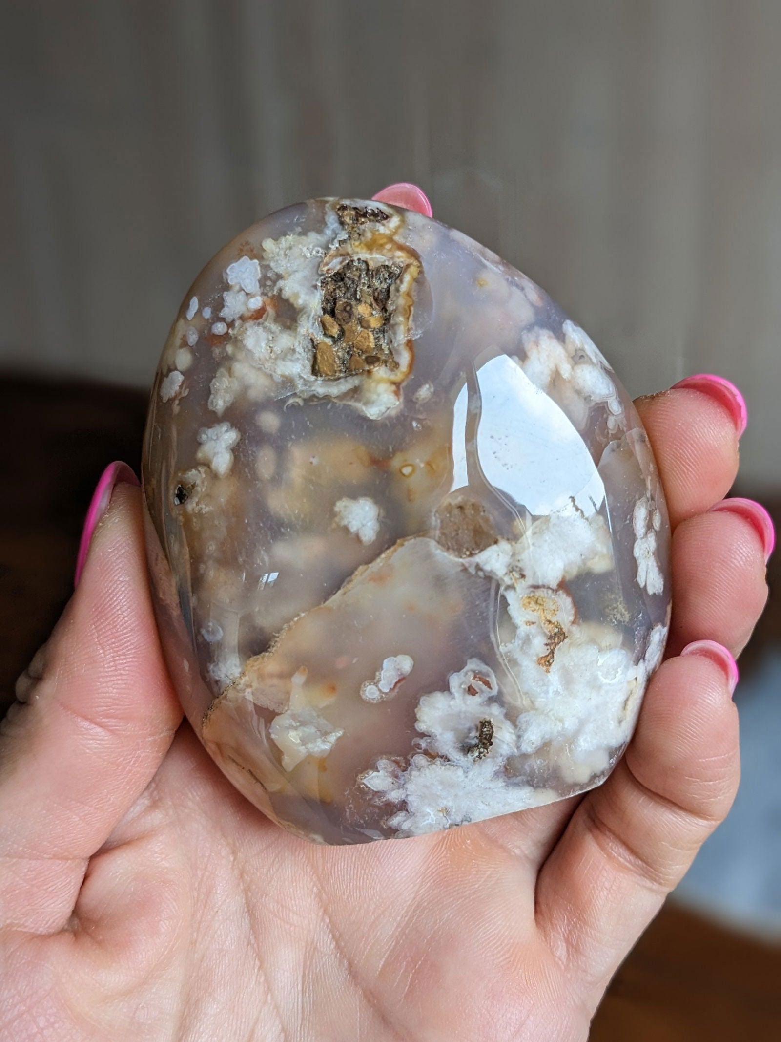 Forme libre agate sakura - Aurore Lune 