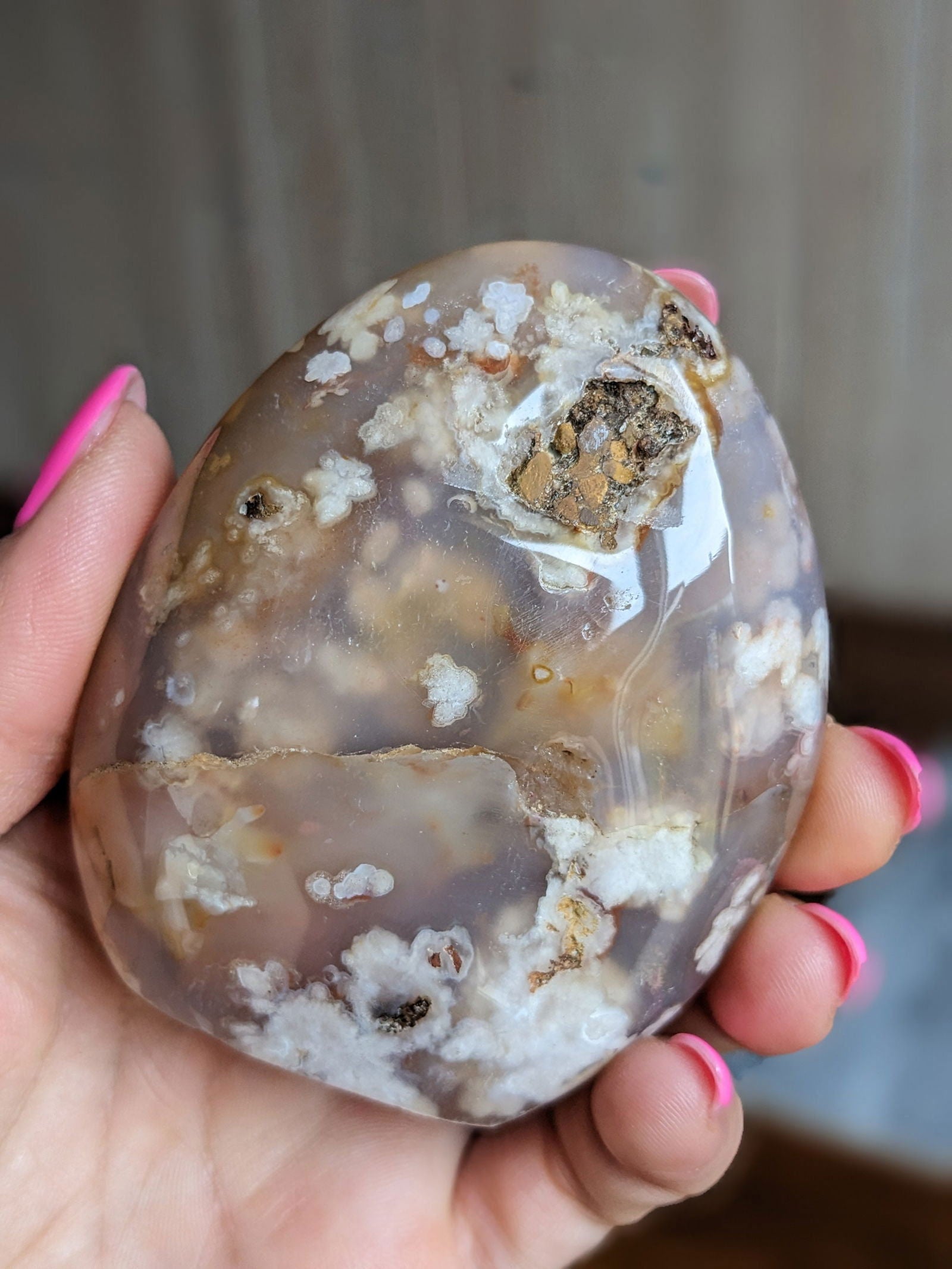 Forme libre agate sakura - Aurore Lune 