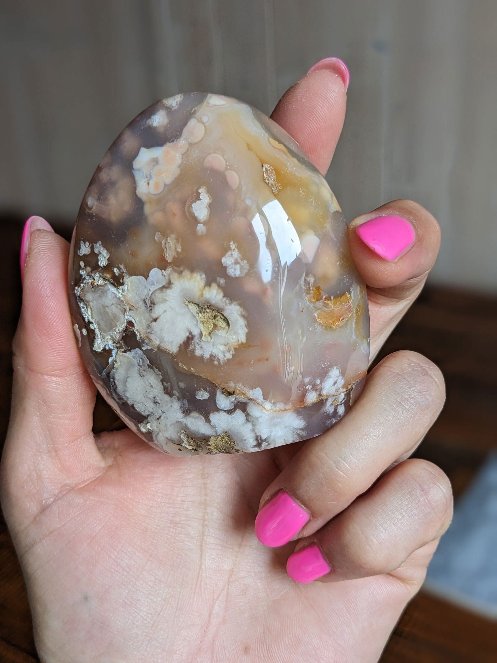 Forme libre agate sakura - Aurore Lune 