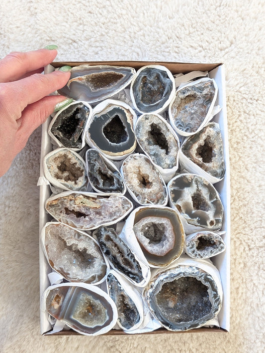 Géode agate au choix - Aurore Lune 