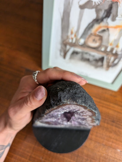 Géode améthyste 2.3 kg - Aurore Lune 