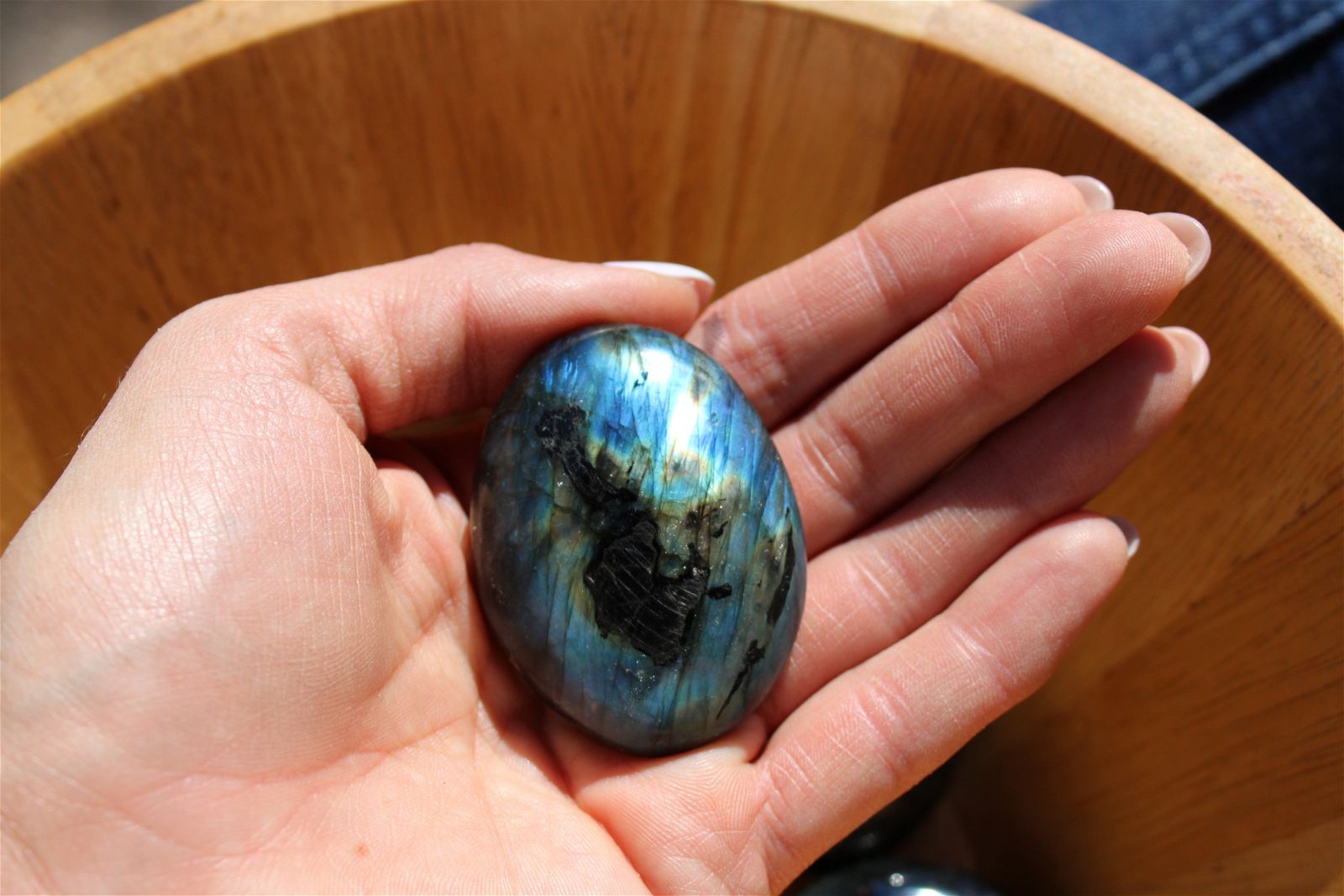 Grand Galet de labradorite - Aurore Lune 