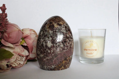 Grand grenat rubellite 13 cm 1.489 kg environ RARE - Aurore Lune 