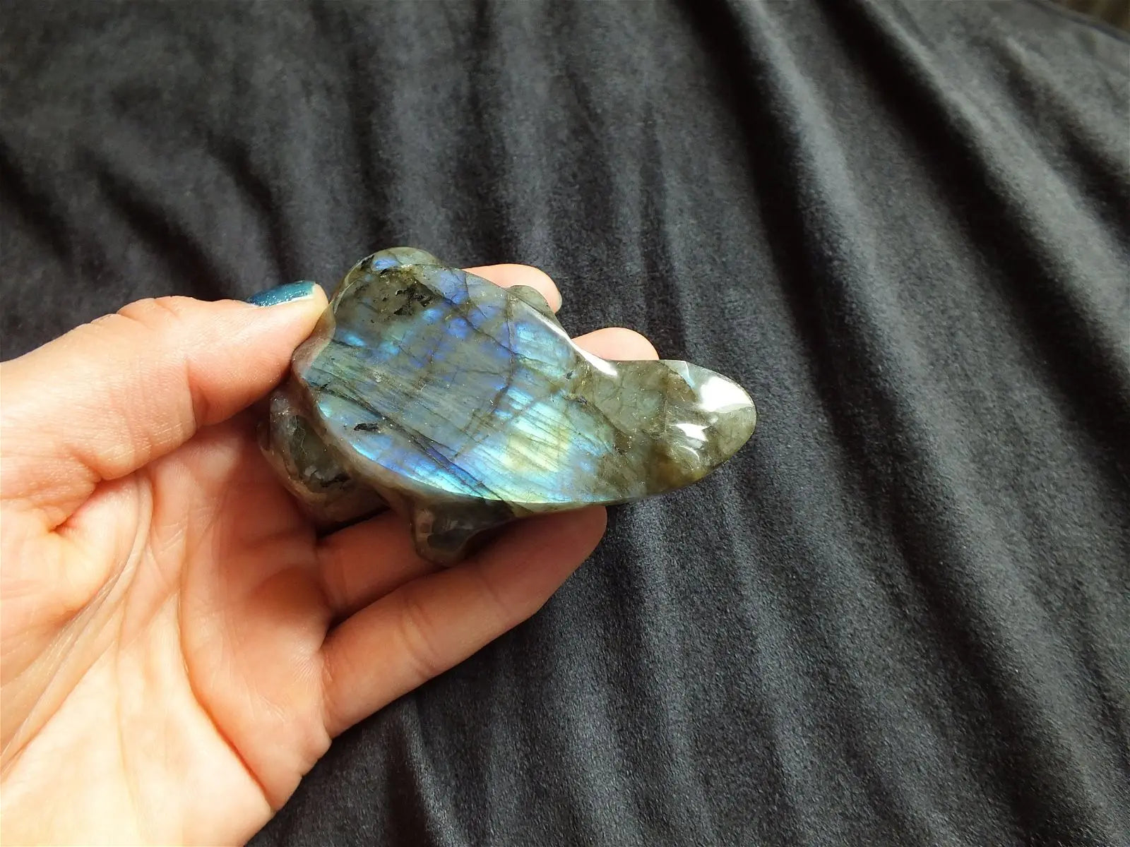 Grenouille ou crapaud en labradorite  A - Aurore Lune 