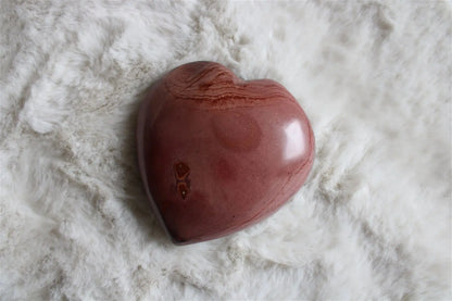 Gros Coeur en jaspe polychrome - Aurore Lune 