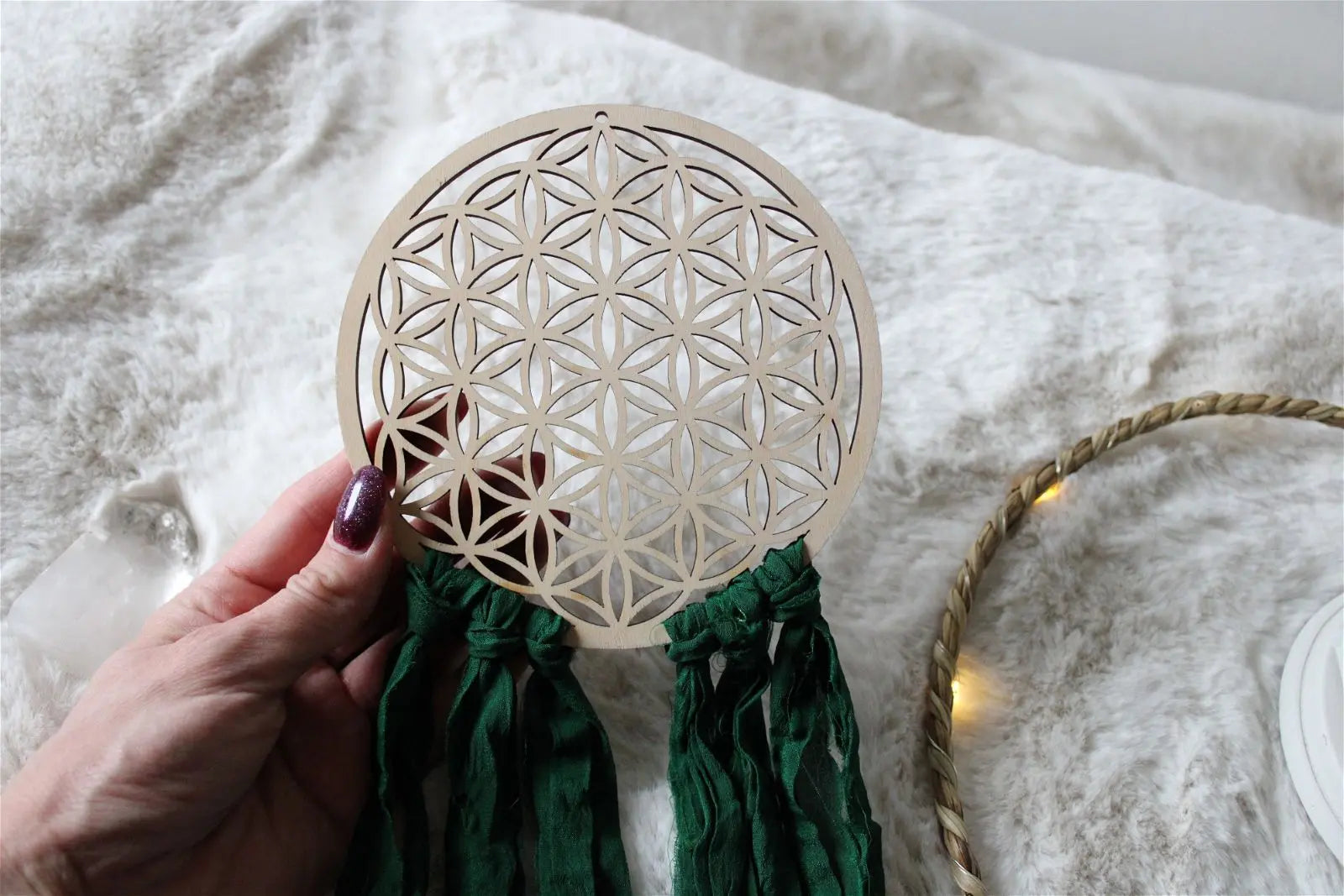 IDEE CADEAU * fleur de vie soie faite maison * - Aurore Lune 