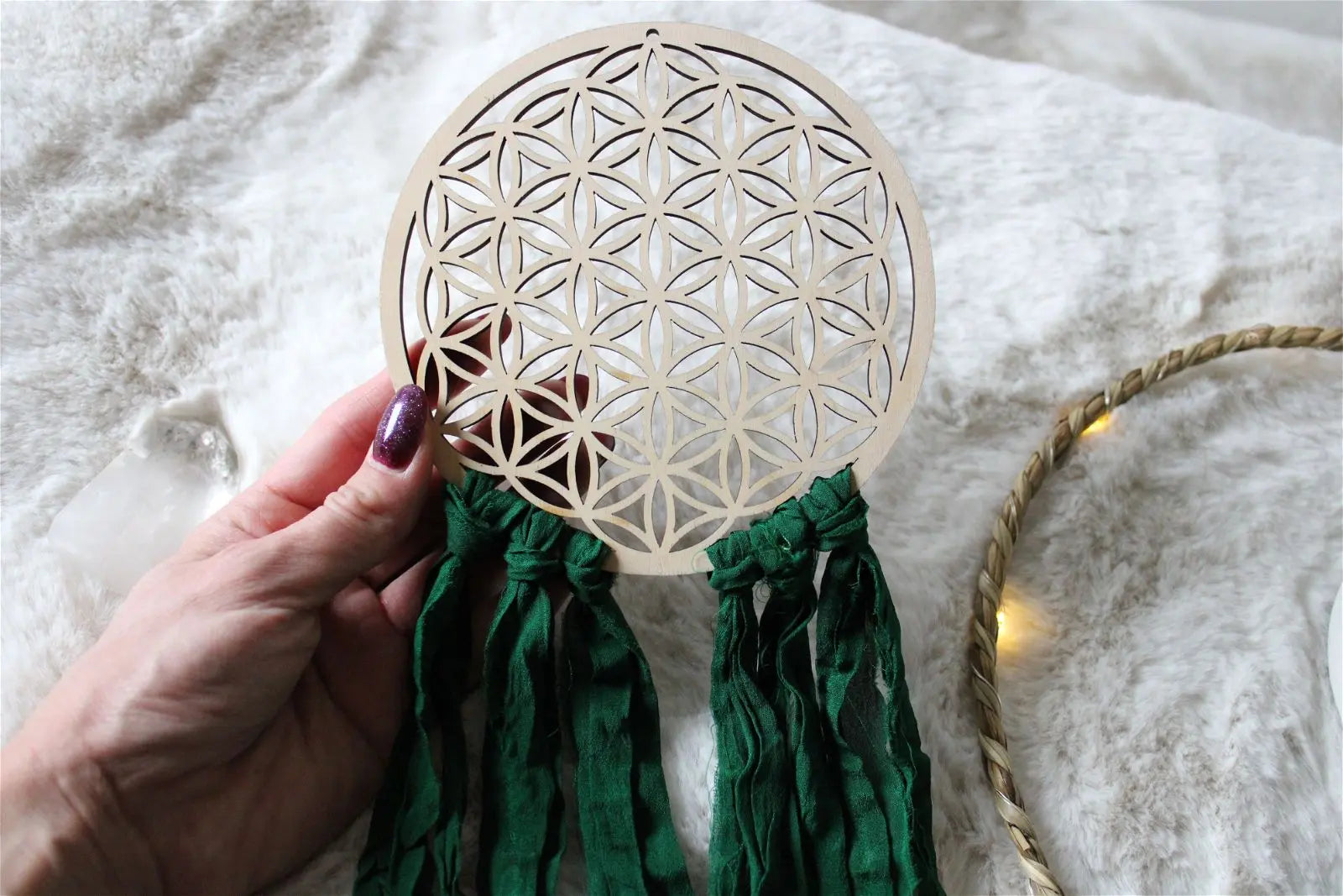 IDEE CADEAU * fleur de vie soie faite maison * - Aurore Lune 