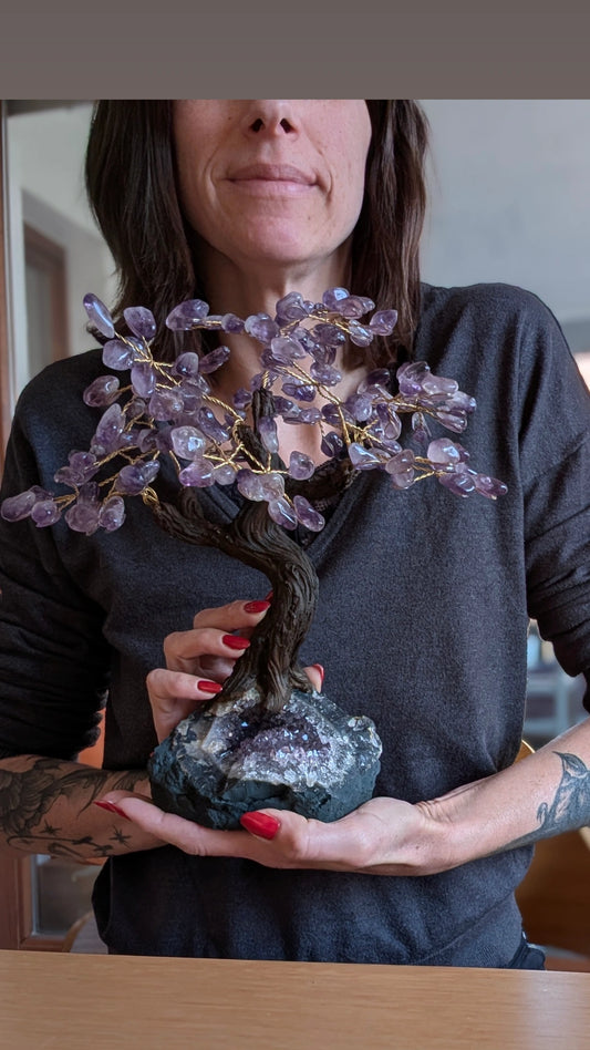 Arbre agate améthyste