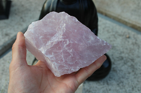 1 morceau brut de quartz rose photo contractuelle