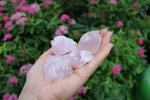 1 morceau brut de quartz rose petit