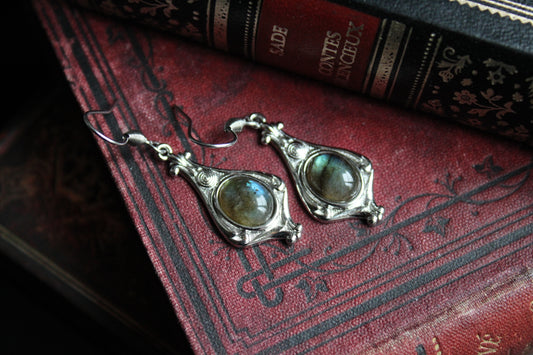 Boucles d'oreilles labradorites