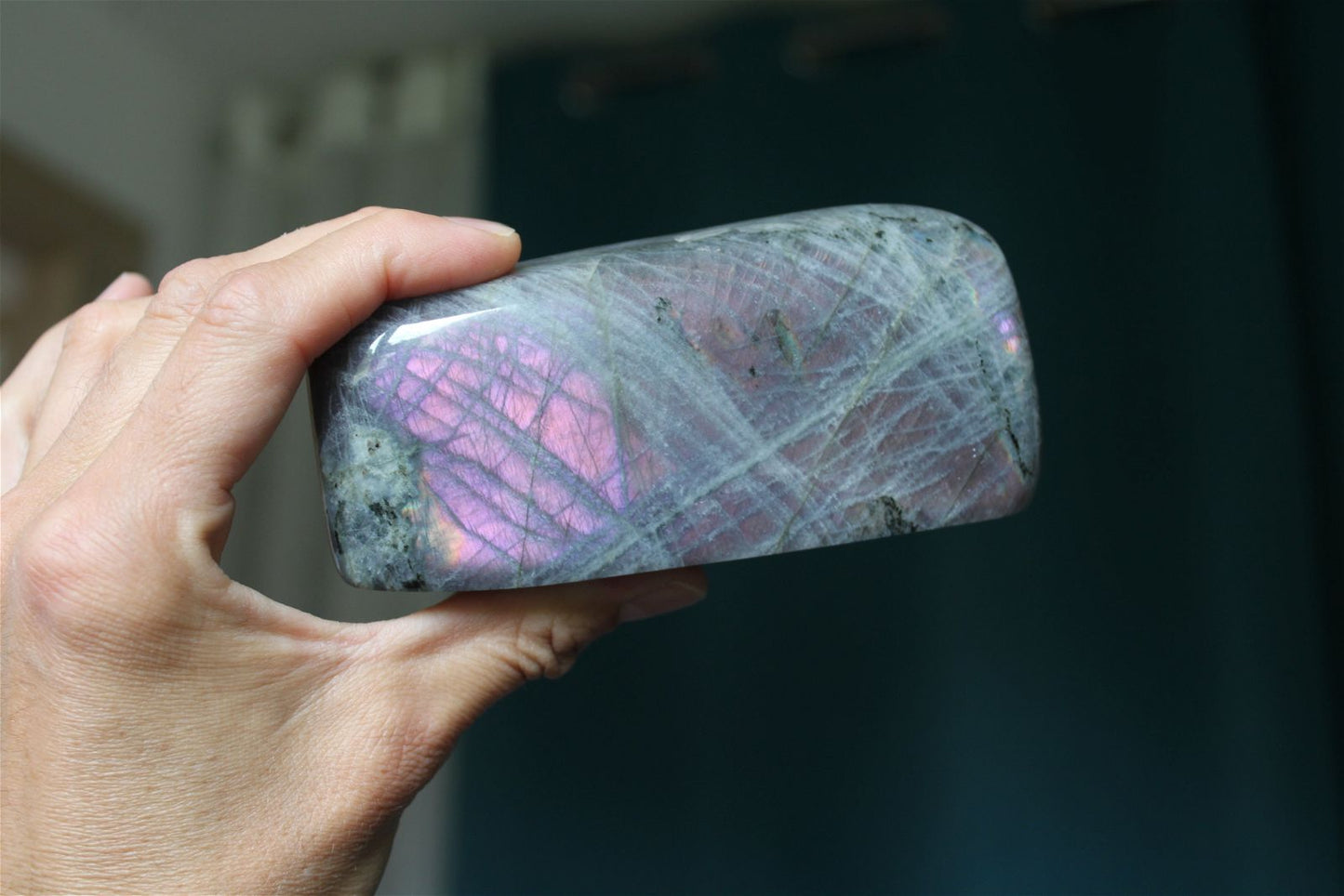 Labradorite à poser 500gr. 12 cm - Aurore Lune 