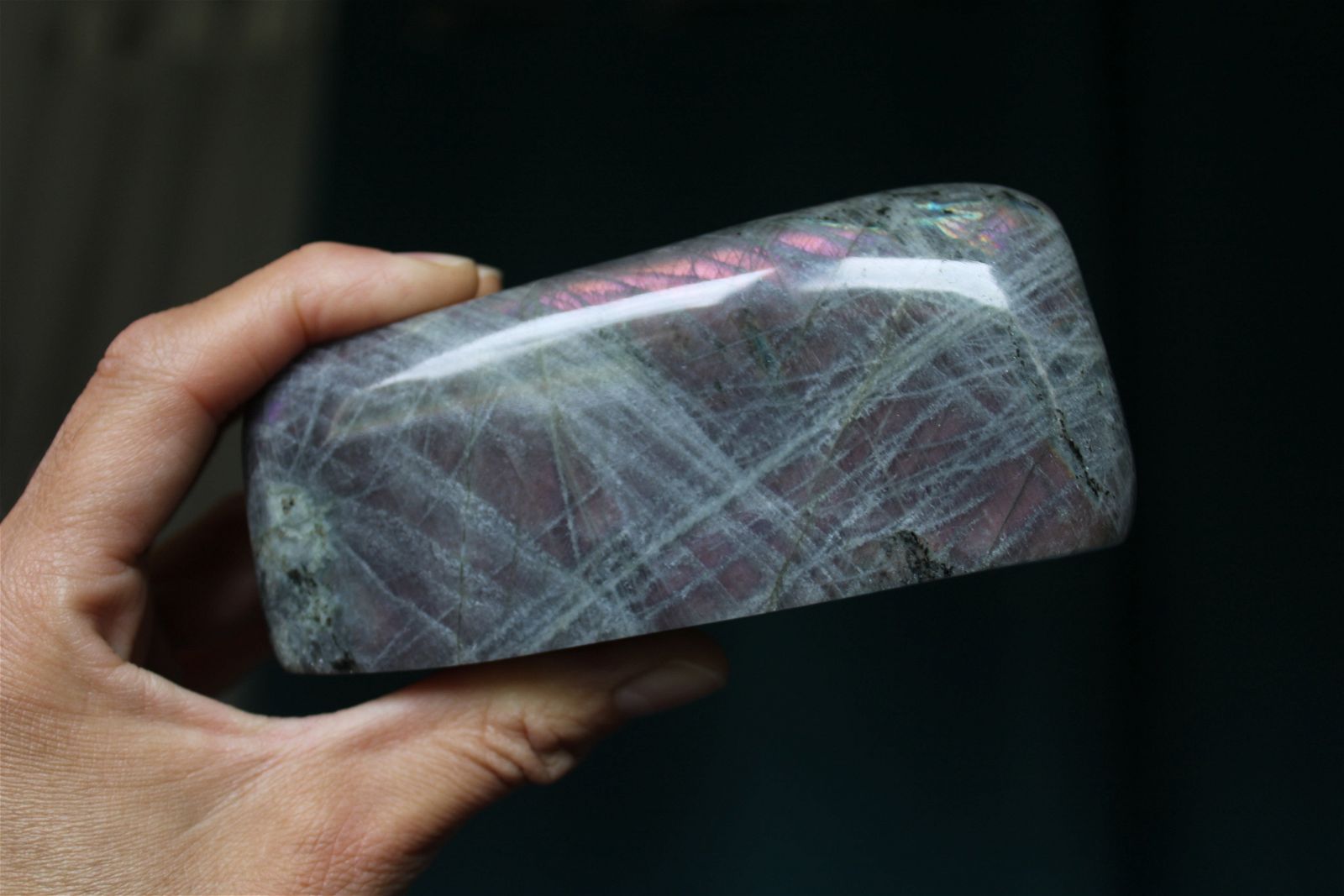 Labradorite à poser 500gr. 12 cm - Aurore Lune 