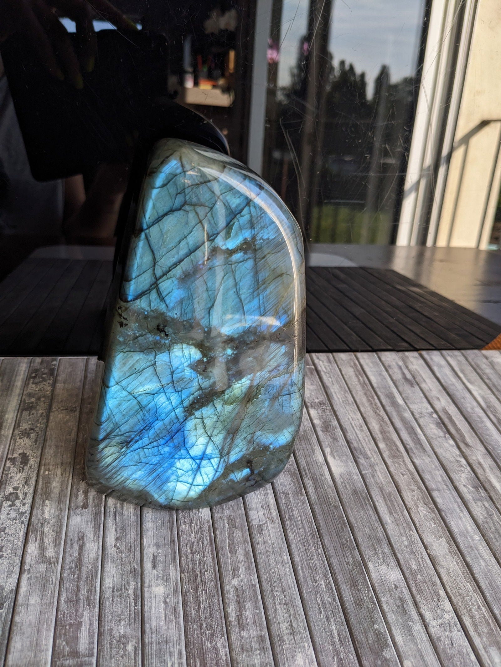 Labradorite bleue à poser 1.7 kg - Aurore Lune 