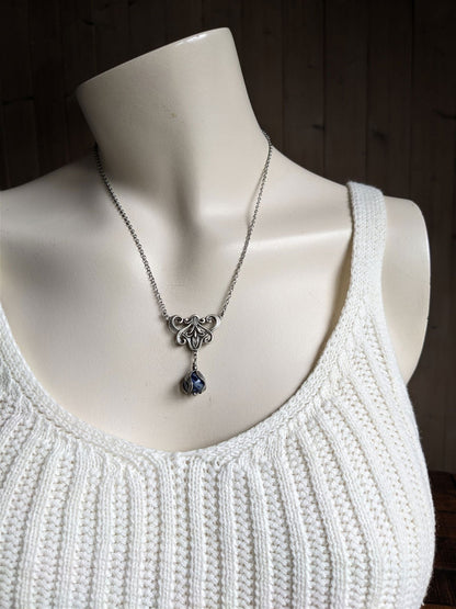 Lapis lazuli en collier baroque - Aurore Lune 