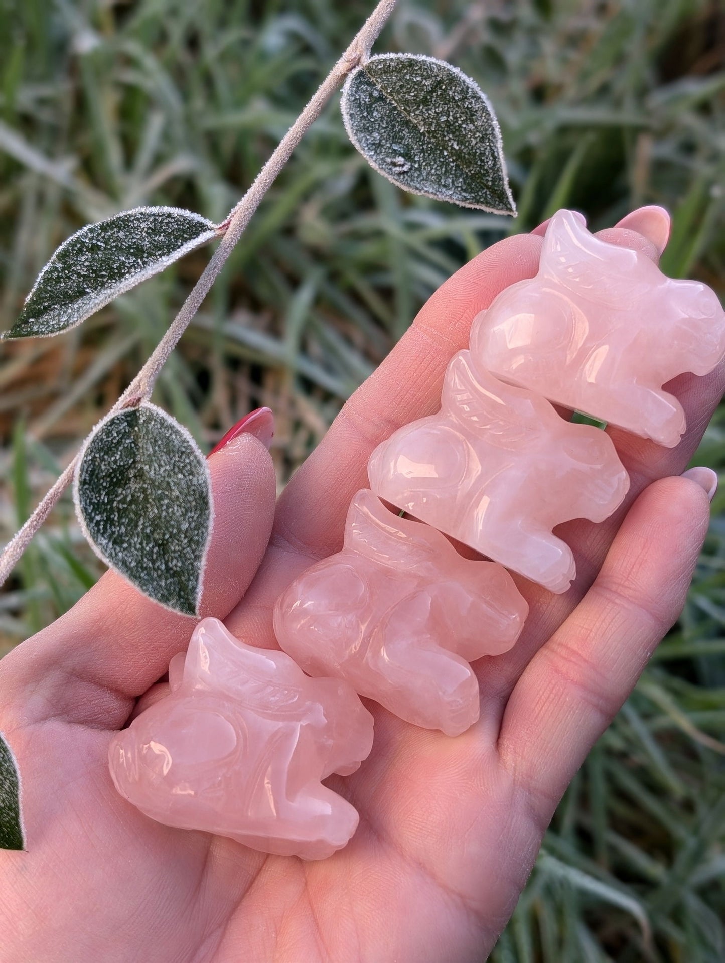 Lièvre en quartz rose - CHANCE ABONDANCE - Aurore Lune 
