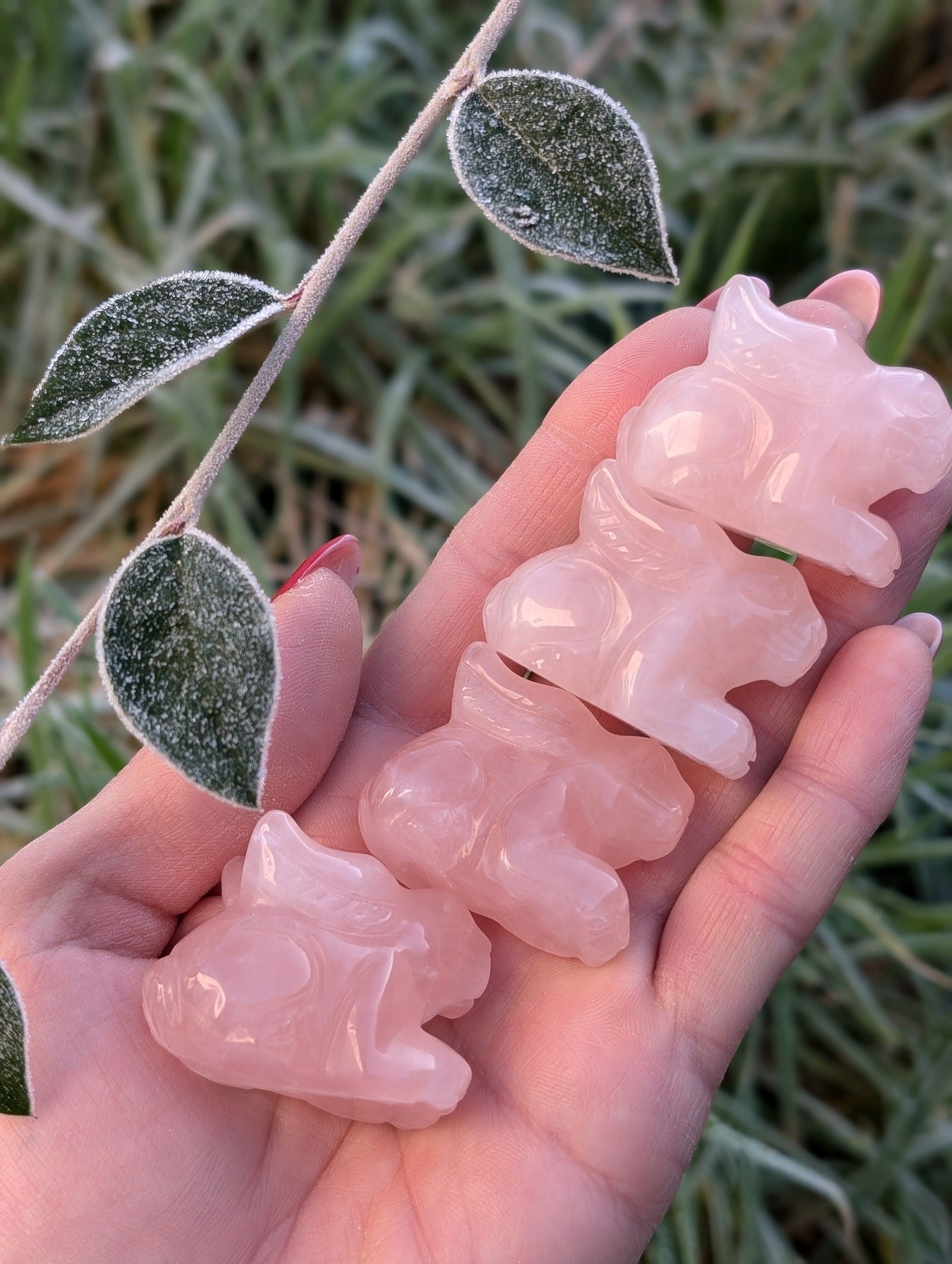 Lièvre en quartz rose - CHANCE ABONDANCE - Aurore Lune 