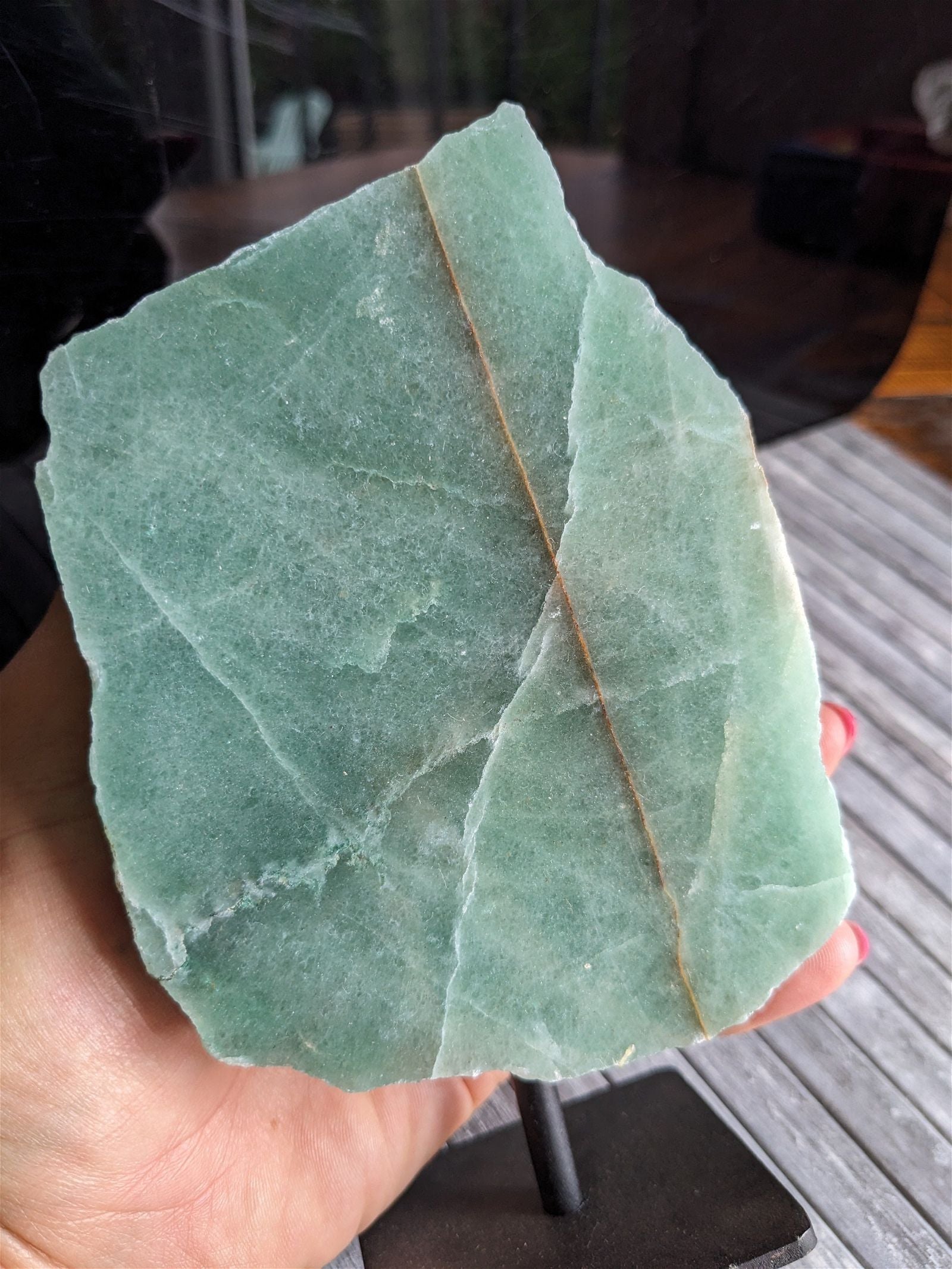 Lot unique poterie tasse et 1 aventurine verte sur socle - Aurore Lune 