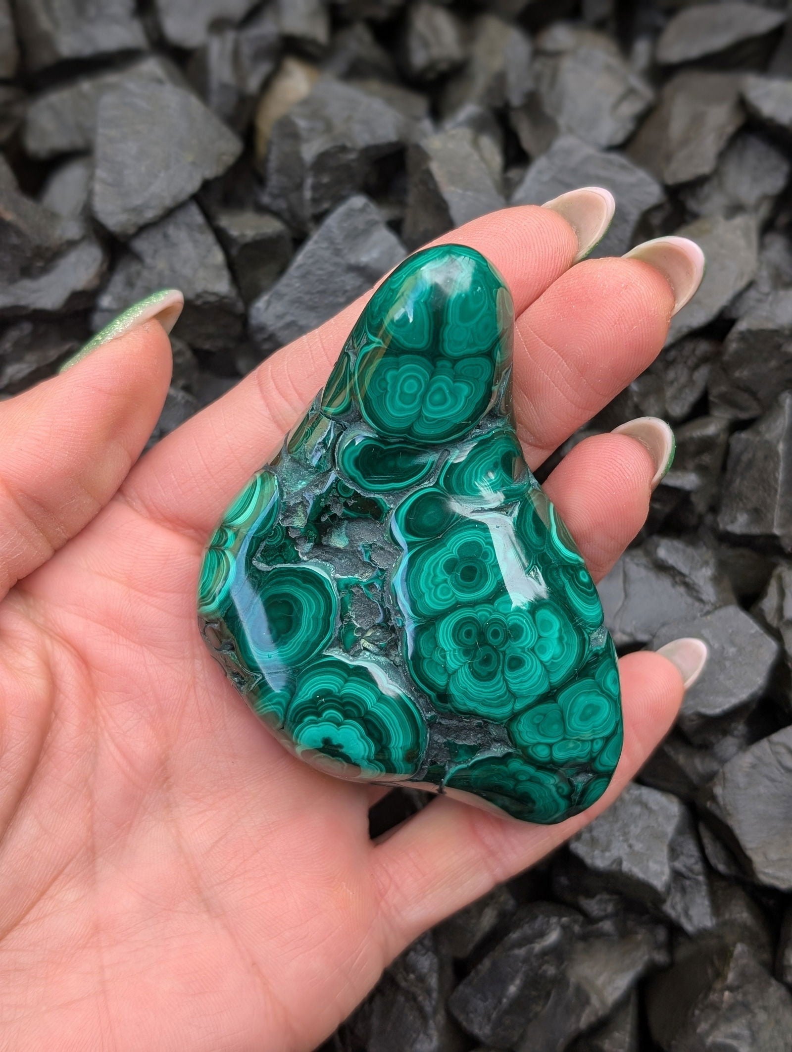 Malachite en forme libre - Aurore Lune 