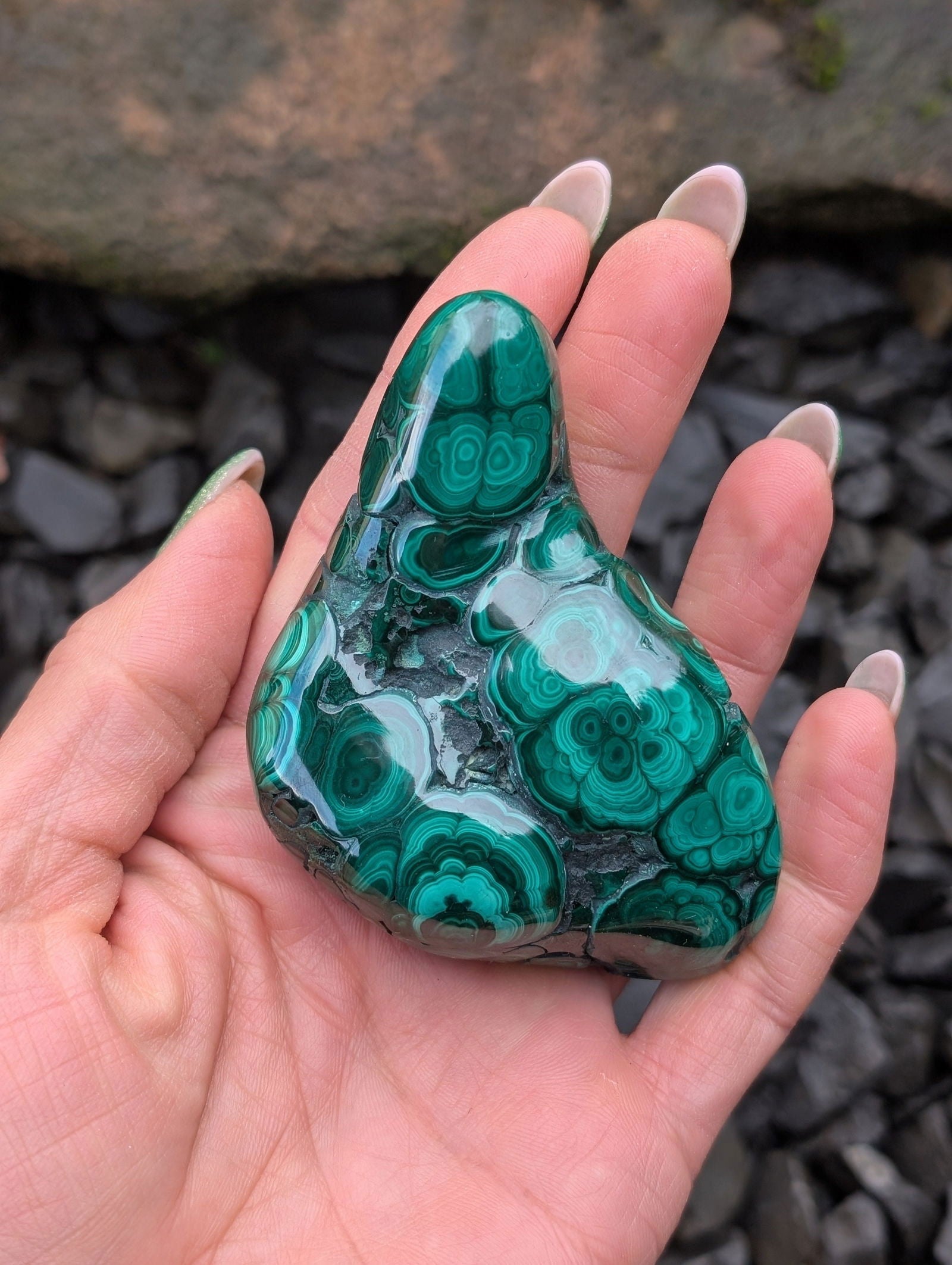 Malachite en forme libre - Aurore Lune 