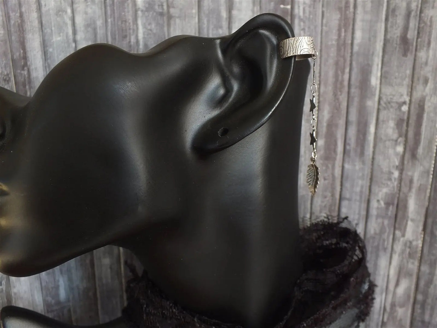 Mono boucle d'oreille à "pincer" sur l'oreille - Aurore Lune 