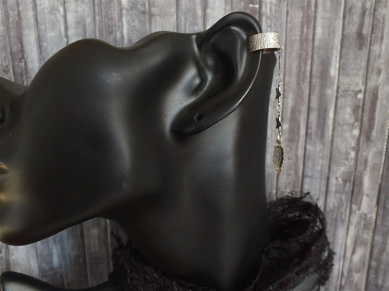 Mono boucle d'oreille à "pincer" sur l'oreille - Aurore Lune 