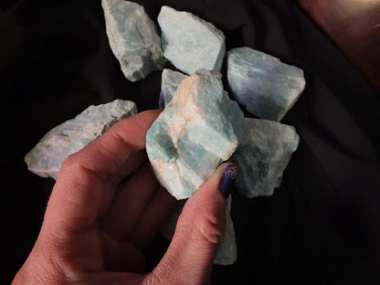 Morceau d' amazonite brute belle taille - Aurore Lune 