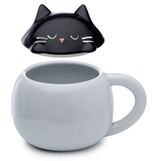 Mug avec Couvercle Feline Fine - Chat - Aurore Lune 