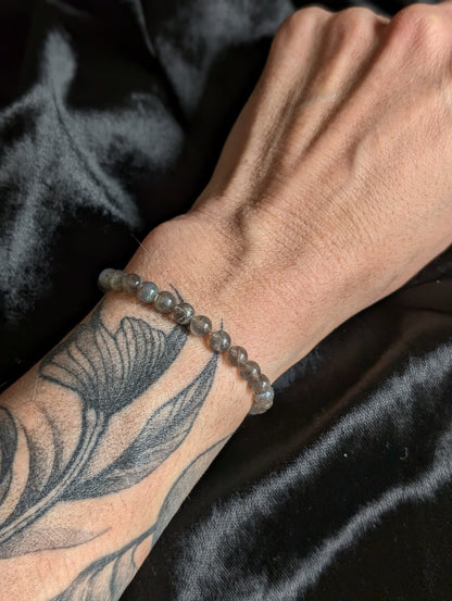 Bracelet élastiqué en labradorite - Aurore Lune