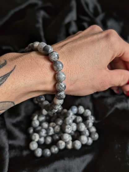 Bracelet élastiqué en labradorite - Aurore Lune