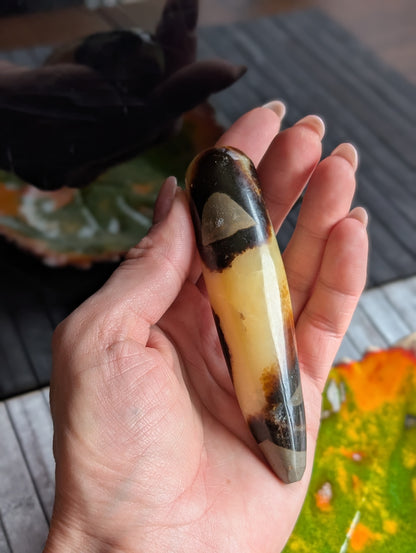 Lot unique poterie locale et bâton massage septaria - Aurore Lune