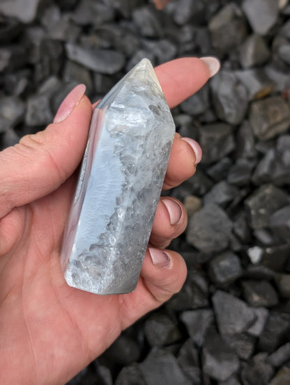 Pointe en agate du Brésil - Aurore Lune