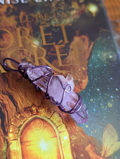 Collier Fait Main en Améthyste de Vera Cruz - Aurore Lune