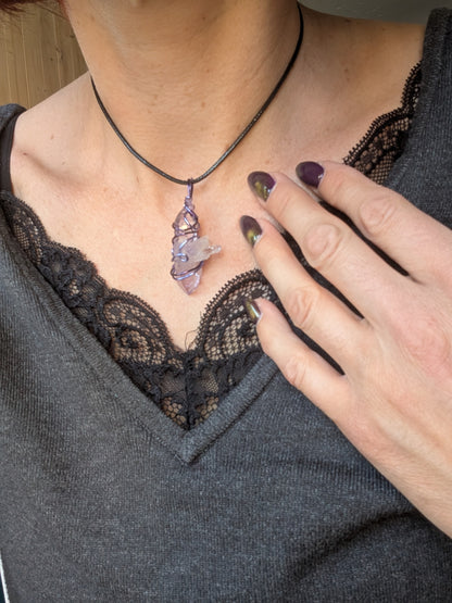 Collier Fait Main en Améthyste de Vera Cruz - Aurore Lune