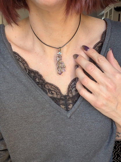 Collier Fait Main en Améthyste de Vera Cruz - Aurore Lune