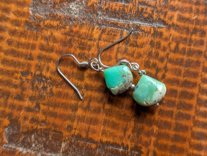 Boucles d'oreilles chrysoprase - Aurore Lune