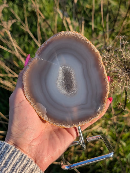Agate sur socle - Aurore Lune