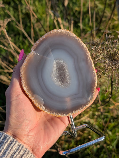 Agate sur socle - Aurore Lune