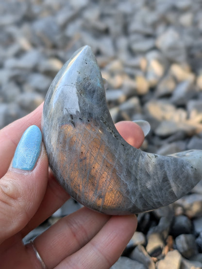 Lune labradorite 8 cm - Aurore Lune
